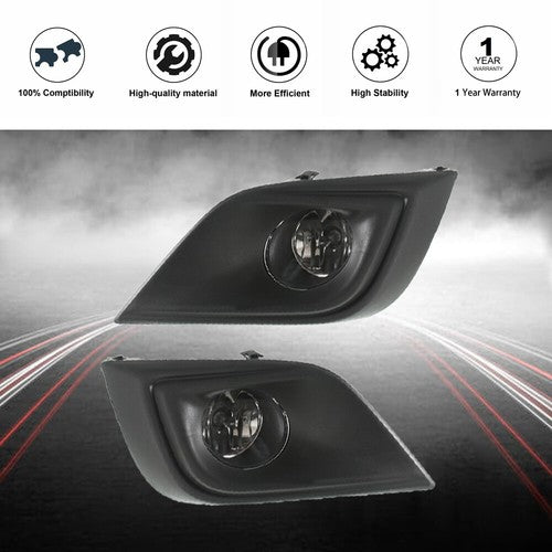 Right+Left Clear Lens Fog Lights Assembly w/Halogen Bulbs For 15- Nissan Murano