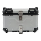 55L Silver Luggage Waterproof Tail Box Scooter Trunk Storage Top Case Motorcycle