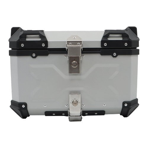55L Silver Luggage Waterproof Tail Box Scooter Trunk Storage Top Case Motorcycle