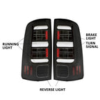 Black Tail Lights Brake Lamps LED Bar Light For 09-18 Dodge Ram 1500 2500 3500
