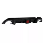 For 2014-2017 Infiniti Q50 Glossy Black Rear Bumper Diffuser W/ LED Brake Light