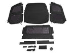 Soft Black Roof for Kawasaki Mule Pro FXT with PVC Upper Doors and Rear Window