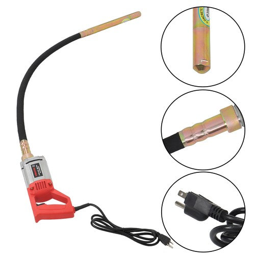 Electric Concrete Vibrator Concrete Vibrabrater with 5 FT Copper Shaft US