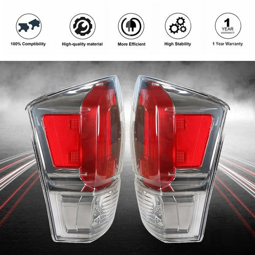 LH & RH Side For Toyota Tacoma Pickup 2016-2020 Tail Lights Smoked Brake Lamp