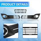 For 2012-2014 Toyota Camry SE Upper & Lower Grille + Halogen Fog lights 6PCS