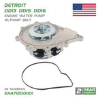 For Detroit DD13 15 16 Variable Speed Water Pump W/Belt EA4722001601 A4712001101