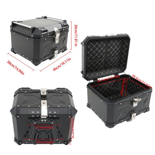Motorcycle 36L Side Case Hard Saddlebag + 55L Top Case Tail Box Luggage New