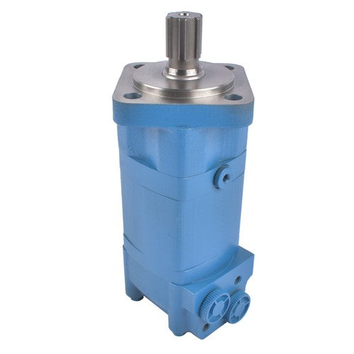 Blue Hydraulic Motor 4 Holes Replacement for Skid Steer Rotary Tiller BM5-400
