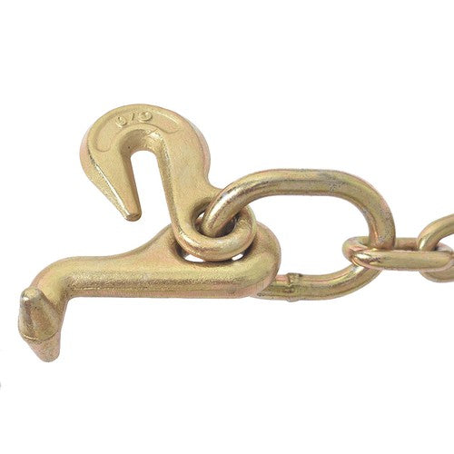 US Grade 70 Wrecker Tow Chain 5/16 x 6 FT 15" Axle J Hook Hook Rollback Carrier