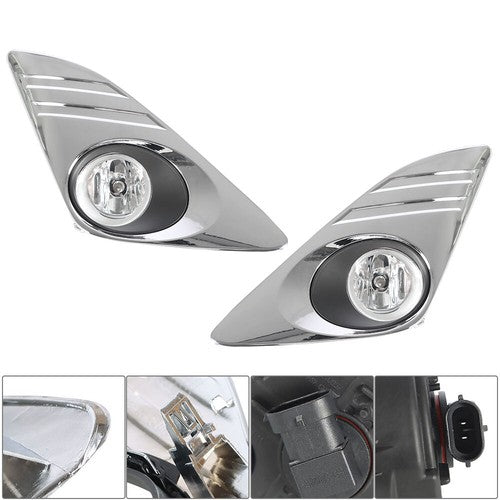 Halogen Fit For Toyota Camry L LE XLE 2012-2014 LH&RH w/Wiring+Switch Fog Lights