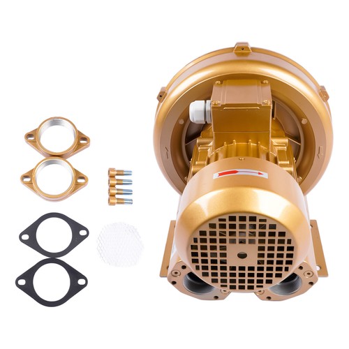 New Regenerative Blower 220V-480V 3 Phase 1.5 Kw 60Hz -210 mBar Vacuum 1-1/2"