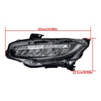 LED Headlight Headlamp Clear Housing For Honda Civic 2016-2019 Driver/Left Side