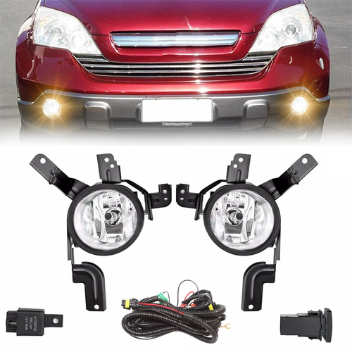 Fog Light Assembly for 2007 2008 2009 for Honda CRV Switch Wiring Kit Clear