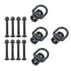 1/2" Heavy Duty Bolt-On Forged D Ring,12000Lbs Break Strength (Pack of 4) Black