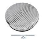 14 Full Finned Aluminum Round Air Cleaner Air Filter Kit Polished Recessed Base