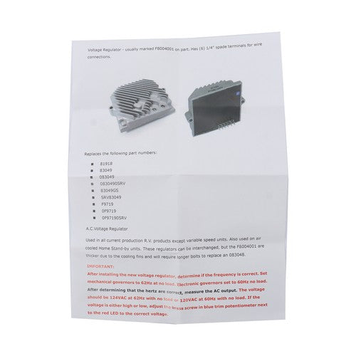 0F97190SRV FOR Generac Voltage Regulator PCB 0F9719 083049