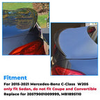 Glossy Trunk Spoiler Lip For Mercedes C Class W205 2015 2022 C300 C63 C43 AMG