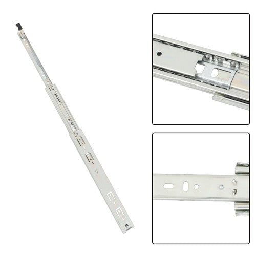 1 Pair of 18" Locking Drawer Slides Full Extension & Lock 150 lb Load Capacity