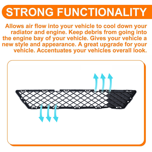 6pcs Front Bumper Upper Lower Grille Fog Lights for 2015-2016 for Nissan Note
