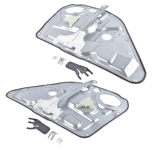 Pair Power Window Regulators Set Rear Left + Right for Hyundai Genesis 2009-2014