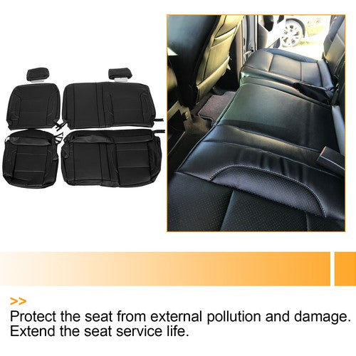 For 14-2018 Chevy Silverado LT DOUBLE Cab Full Set Seat Cover Black Replacement