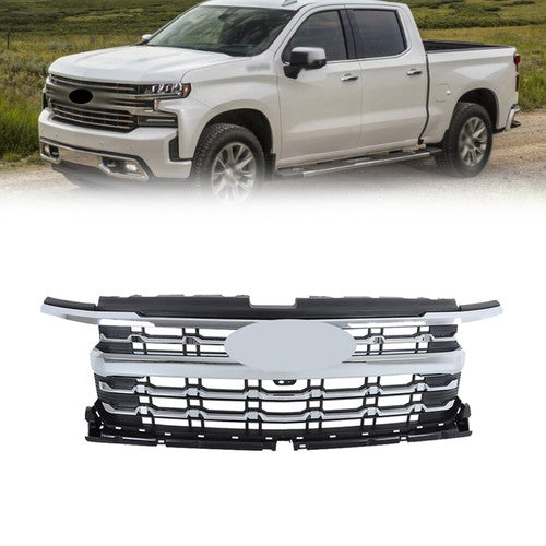 For Chevy Silverado 1500 LTZ 2022-2024 Chrome Plastic Front Bumper Grille New