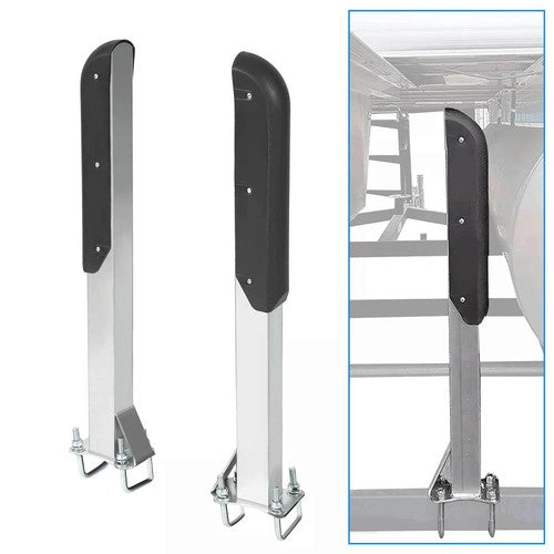 Pair of Zinc Plated Pontoon Boat Trailer Guide On for 2 Inch Trailer Frames