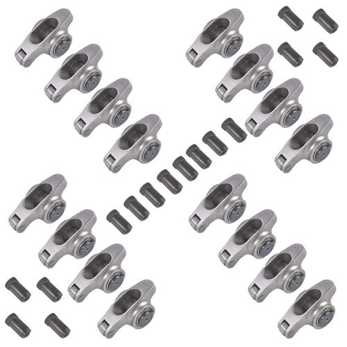 16Pcs 17-4PH Stainless Steel Rocker Arms for Pontiac 287-455 V8 4.3L 1.65 Ratio
