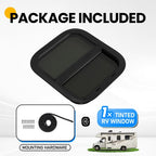Vertical Slider 14x16 Aluminum RV Window with Trim Ring Tempered Glass for Camper