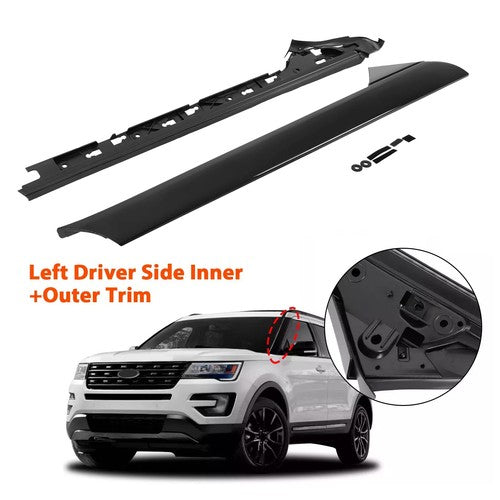 Left Side Windshield A Pillar Molding Inner Outer Trim for Ford Explorer 11 19