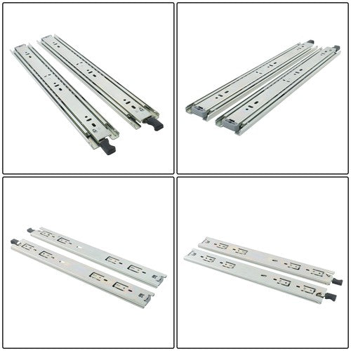 1 Pair of Locking Drawer Slides 16Inch Full Extension & Lock 150 lbs Capacity
