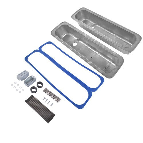 Finned Aluminum Tall Valve Covers w/ Center Bolt for Chevy SBC 5.0L-5.7L 350 450