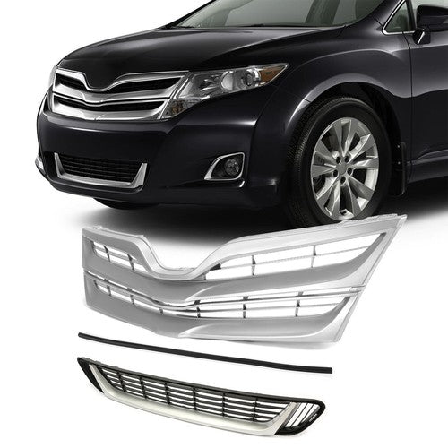 Upper Lower Grille Grille Molding for Toyota Venza 2013 2014 2015 2016