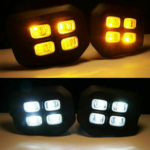4-Eyes DRL LED White&Amber Fog lights Turn signal for 2016-2022 for Toyota Tacoma