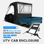 Black Soft Door UTV Cab Enclosure for Kawasaki Mule 600 610 4x4 XC 2005 2016