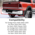 Chrome Rear Bumper Assembly for Ram 2500 3500 2013 2018 With Sensor Holes