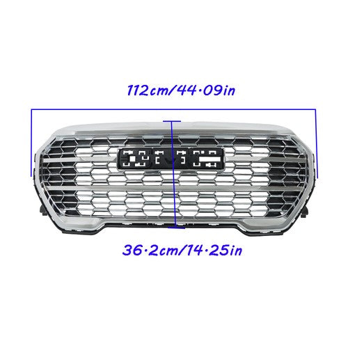 Compatible For GMC Terrain 22-23 Front Bumper Grille Chrome Without Camera Hole