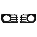 Front Lower Grille Pair Fog Light Covers with Hole for Toyota Prius 2004-2009