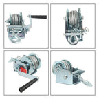 600 lbs Steel Cable Hand Winch Crank Gear Winch Atv Boat Trailer Heavy Duty