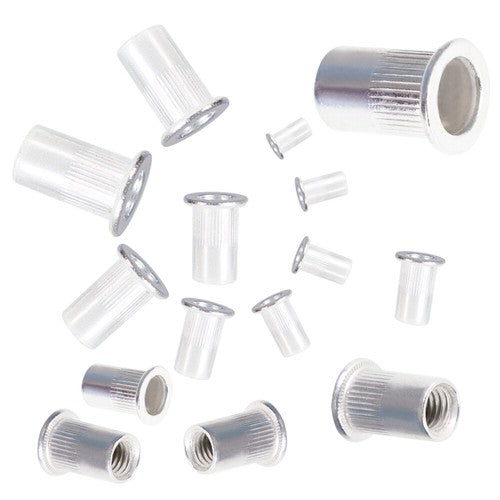 Metric M3-M8 + SAE 6-32-1/4-20 Aluminum Rivet Nut Rivnut Nutsert Kit 300Pcs