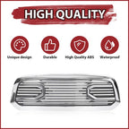 Front Bumper Grille Chrome Grill Big Horn Style for 2013-2018 Dodge Ram 1500