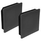 Pair 4 Inch Black Square Rubber Bumper Plug End Cap Cover for RV Camper Trailer