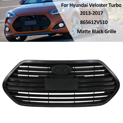 865612V510 Front Upper Grille Matte Black for Hyundai Veloster Turbo 2013-2017