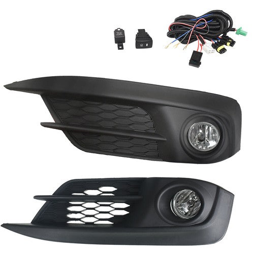 For 2016-2018 Honda Civic 2/4DR Front Bumper Smoked Fog Lights Assembly + Bulbs