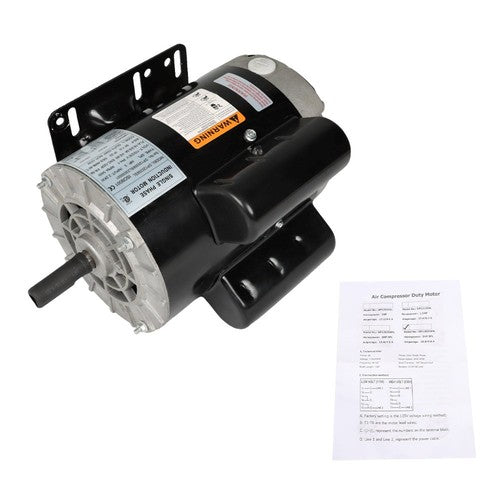 3 HP SPL 3450 RPM Electric Motor Compressor Duty 56 Frame 1 Phase 115/230 Volts