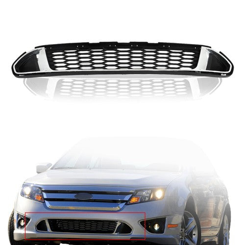 For Ford Fusion 2010-2012  Sport Front Lower Grille Grill & Chrome Molding Trim