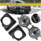 For 2014 2015-2021 Toyota Tundra Fog Lights Pair Front Bumper Driving Lamp