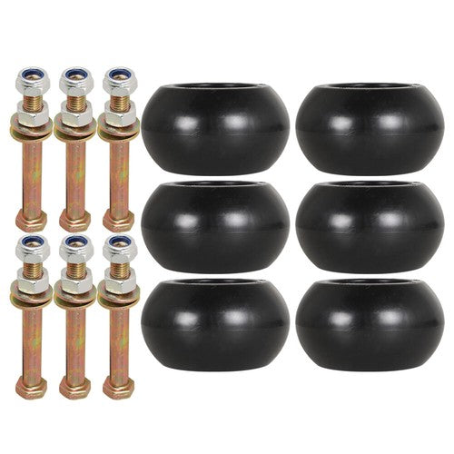 6 Pcs Plastic Mower Deck Wheel Raptor And Hardware Kit For Hustler 788166 781567