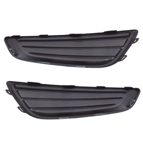 Left&Right Black Fog Light Cover For Ford Focus 15-2017 2018 Frame Bezel Trim