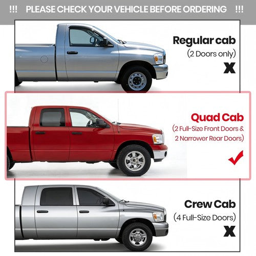 Lh Rh Outer Rocker Panels Slip On For 2002-08 Dodge Ram Pick Up 4 Door Quad Cab